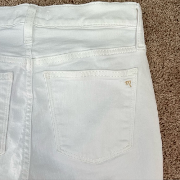 Madewell Mid-Rise Kick Out Crop Jeans in Pure White Style NI961 Size 25 - Picture 8 of 16